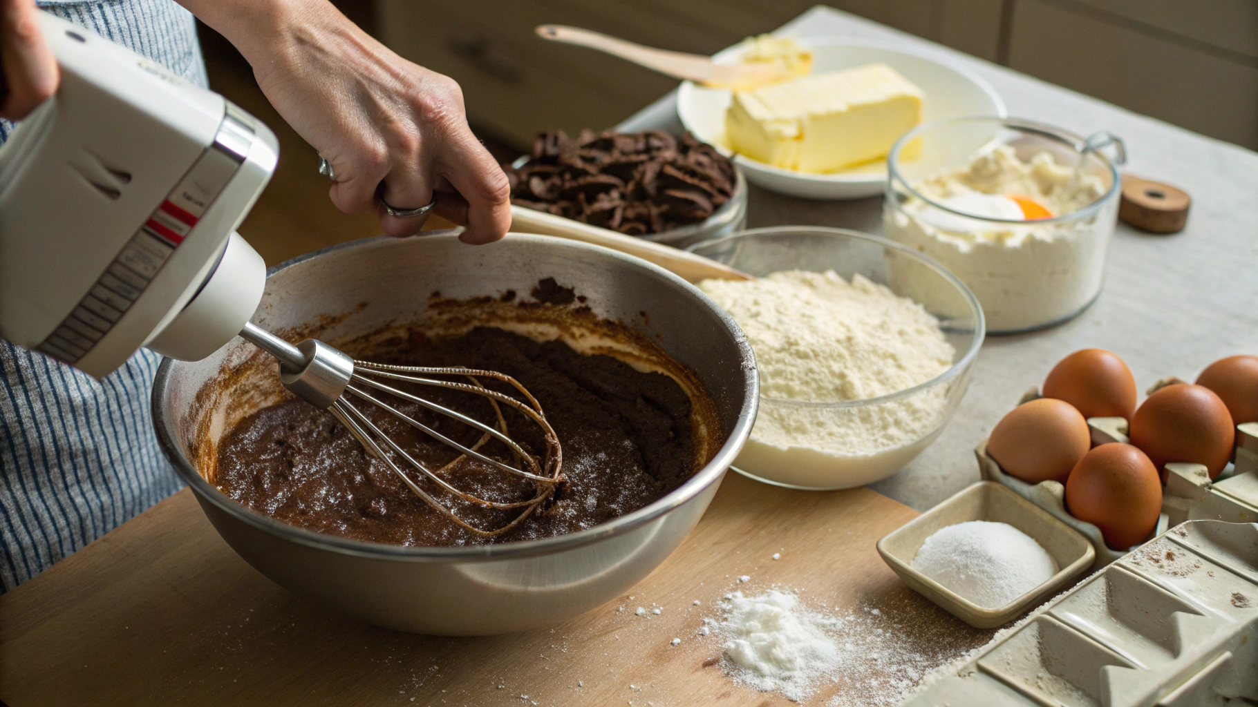 Baking Process for Baker's German Chocolate Cake