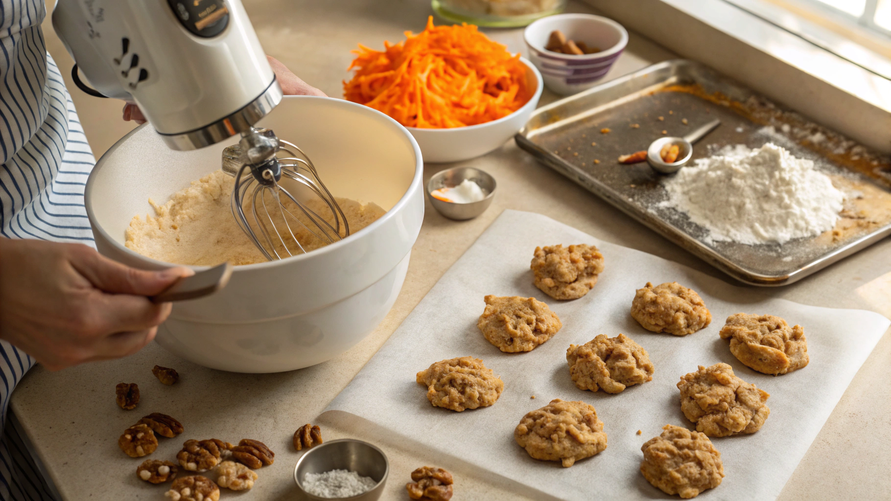 Steps to Make Carrot Cake Cookies