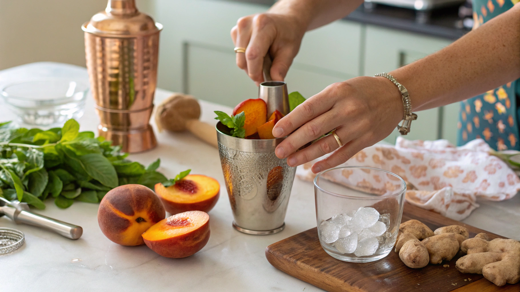 Peach Drink Preparation