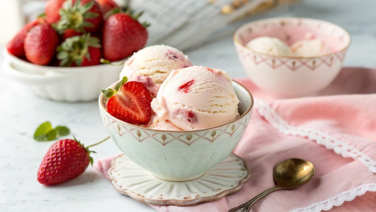 strawberries and cream ice cream recipe​