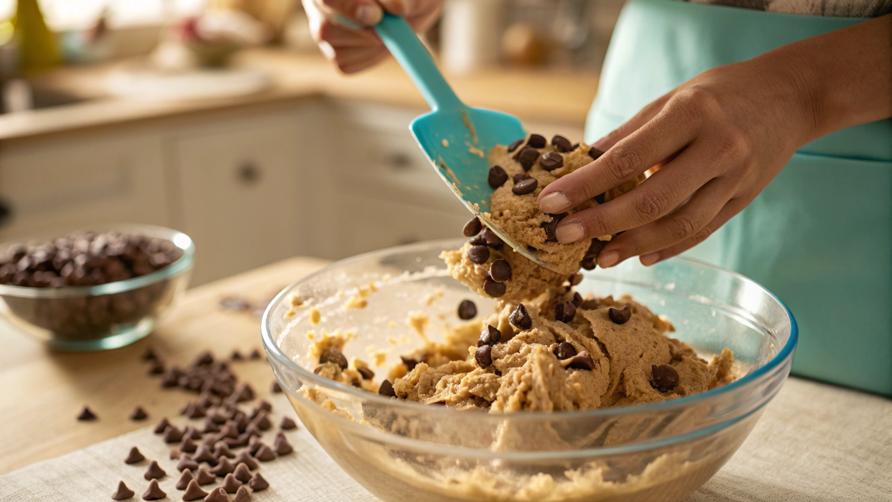 Preparing Nestle Chocolate Chip Cookies