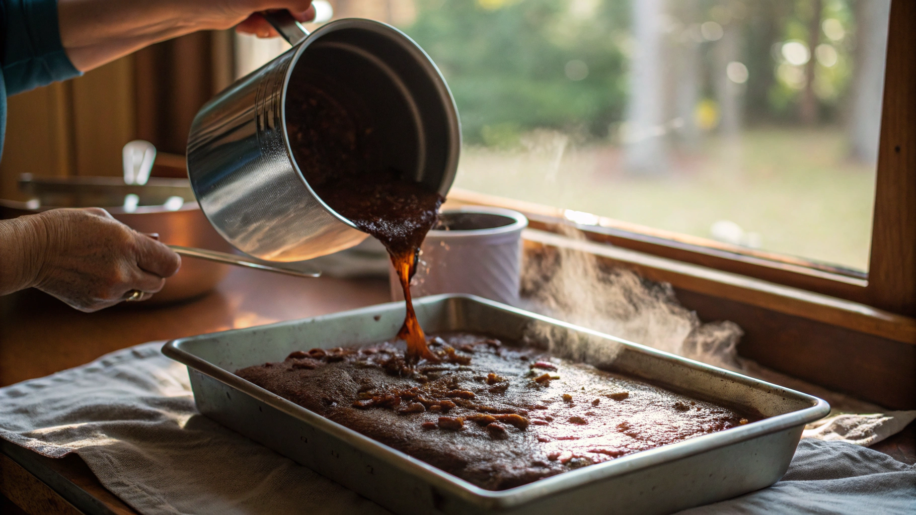 Texas Sheet Cake Recipe Preparation