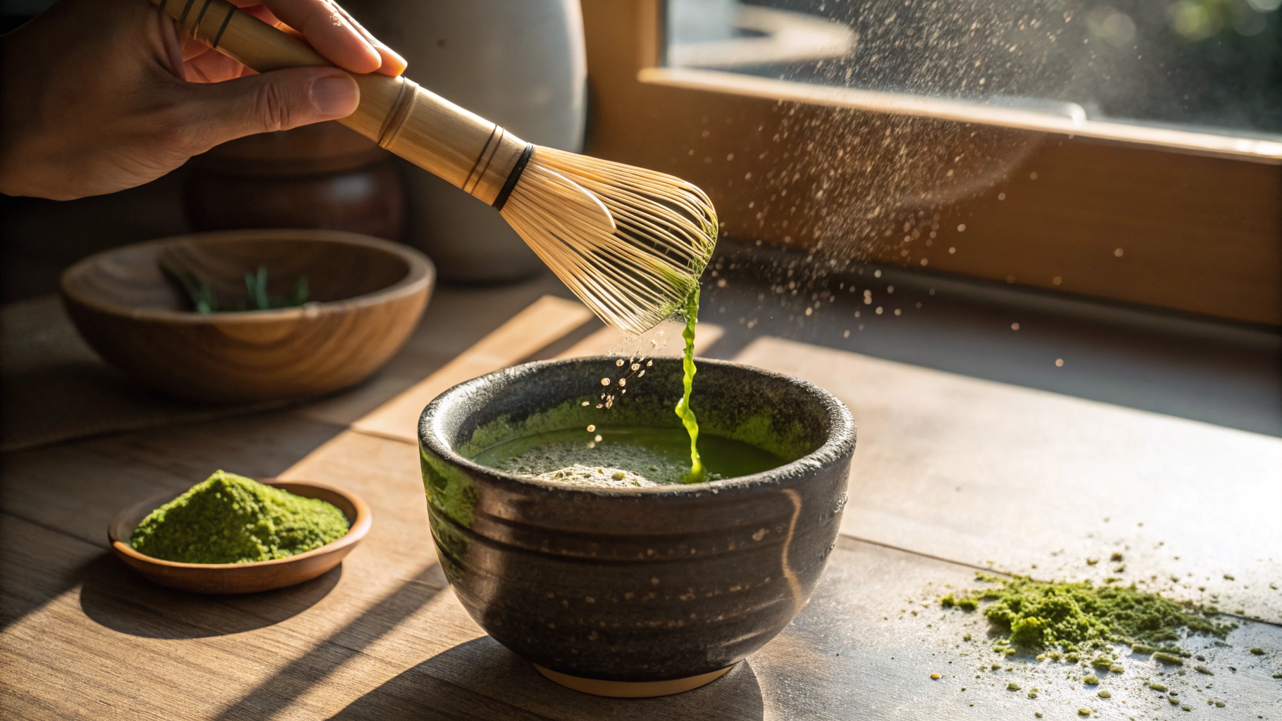 Matcha drink preparation